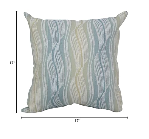 Blazing Needles Square Polyester Jacquard Throw Pillows, 17&quot;, Clove Seagla 4 Count