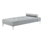 Acme Quenti Sofa Bed with Pillow in Gray Melange Velvet