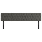 vidaXL Headboards 2 pcs Dark Gray 39.4"x2.8"x30.7"/34.6" Velvet