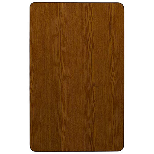 Flash Furniture Wren 24''W x 48''L Rectangular Oak HP Laminate Activity Table - Height Adjustable Short Legs