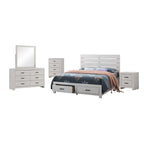 Brantford 5-Piece Bedroom Set, Queen with Storage, Coastal White
