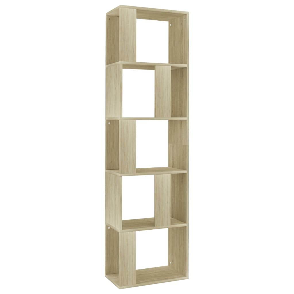 vidaXL Book Cabinet, Room Divider Bookshelf Bookcase for Office Living Room, Freestanding Shelving Unit, Modern, Sonoma Oak Engineered Wood