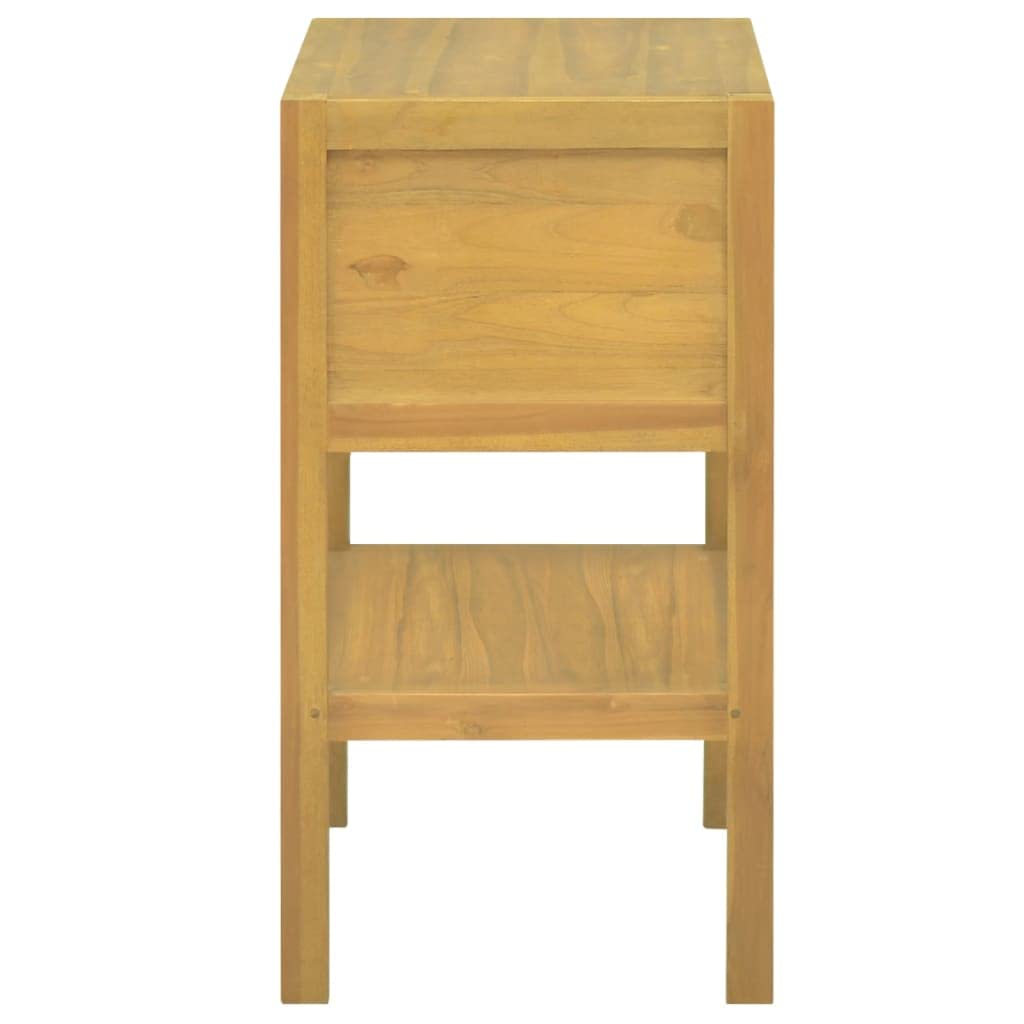 vidaXL Retro-Style Bathroom Cabinet with Solid Teak Wood Construction, Natural Finish, Ample Storage Solution