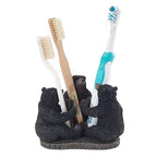 Avanti Linens - Toothbrush Holder, Resin Bathroom Accessories, Animal Inspired Bathroom Decor (Black Bear Lodge Collection)
