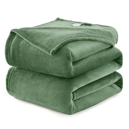 Cozylux Fleece Blanket Throw Xl Forest Green - 300Gsm Soft Lightweight Microfiber Flannel Blankets For Travel Camping Chair And Sofa, Fuzzy Blanket For Kids, Cozy Luxury Plush Bed Blankets, Green