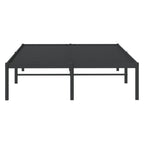 vidaXL Industrial Style Bed Frame with Extra Storage Space, Made from Robust Powder-Coated Steel, Black - Supports Mattresses of 53.1" x 74.8"