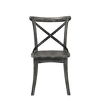 Acme Kendric Wood Side Chair Set of 2 in Rustic Gray