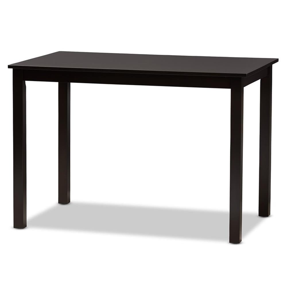 Baxton Studio Nicolette Modern and Contemporary Two-Tone Dark Brown and Walnut Brown Finished Wood 5-Piece Dining Set