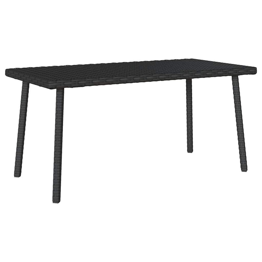 vidaXL Garden Coffee Table Black PE rattan 31.5 x 15.7 x 14.6 in Durable