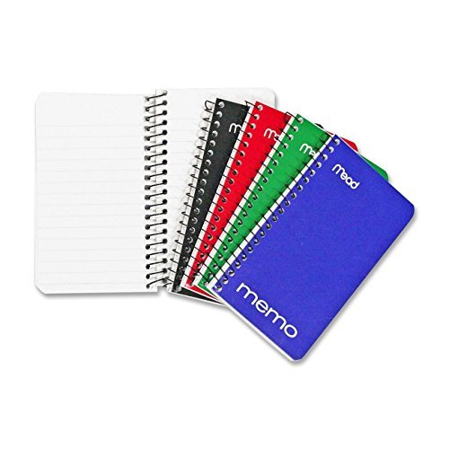 Memo Book, College Ruled, 5' X 3', Wirebound, 60 Sheets [Set Of 6]