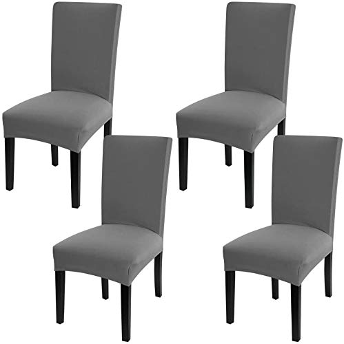 Yisun Dining Room Chair Slipcovers Spandex Dining Chair Covers Parsons Chair Covers Stretch Dining Chair Slip Covers Protector F