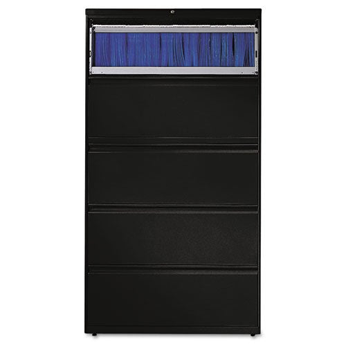 Hon 5-Drawer Lateral File W/Lock-5-Drawer Lateral File W/Lock, 36&quot;X19-1/4&quot;X67&quot;, Black