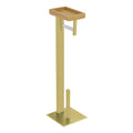 Kingston Brass SCC8507 Edenscape Freestanding Toilet Paper Holder with Storage Shelf, Brushed Brass 7.88 x 7.88 x 29.13
