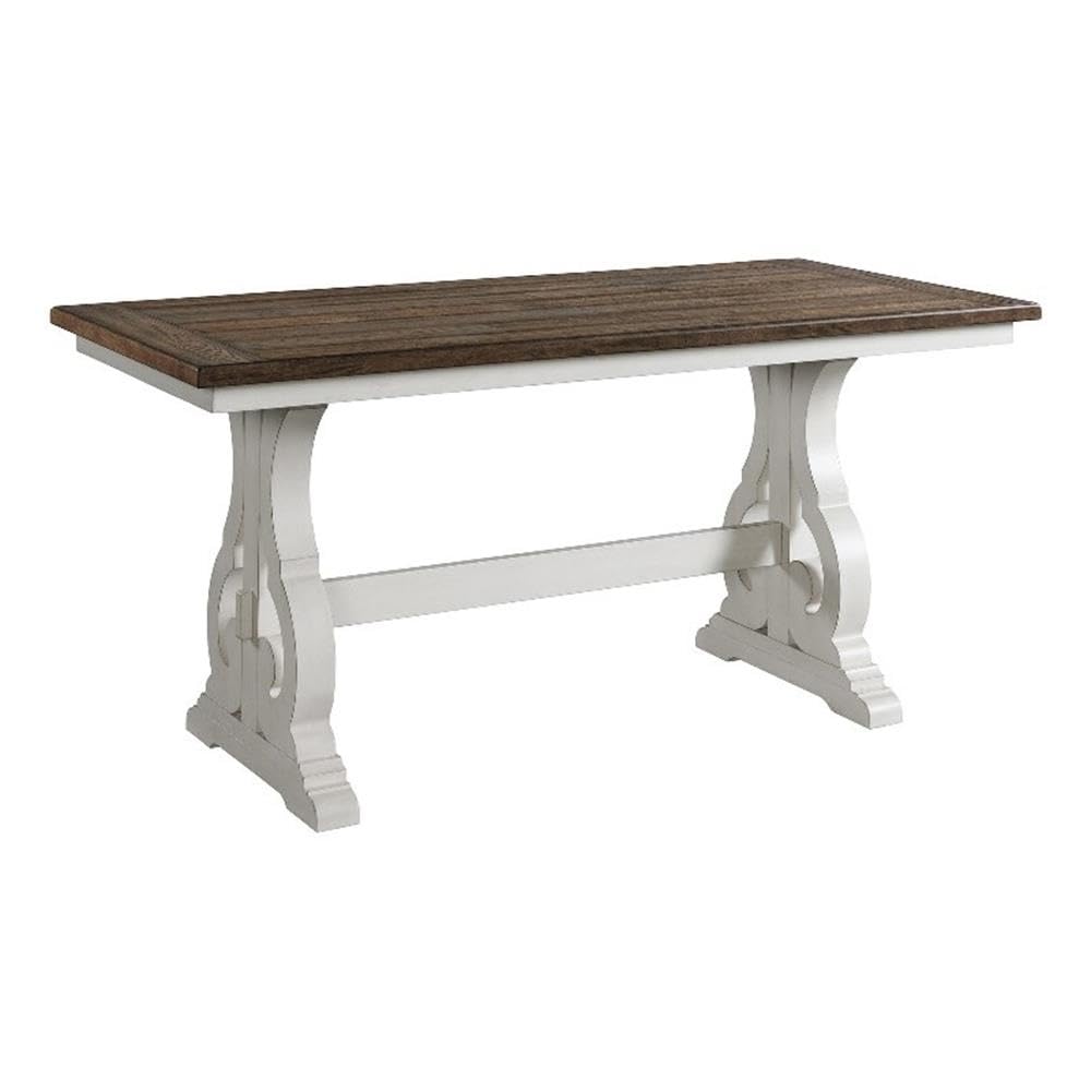 Intercon Drake Height, Rustic White & French Oak Counter Tables