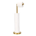 Toilet Paper Holder Gold, Freestanding Toilet Paper Holder Stand with Reserve for 4 Spare Rolls, Sturdy Base, Toilet Tissue Pape
