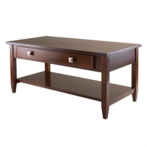 Richmond Coffee Table - Stylish & Practical Console Design with Ample Storage Space - 40" W x 20.53" D x 18.11" H - Antique Walnut Finish