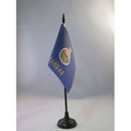Kansas Table Flag 4' X 6' - Us State Of Kansas Desk Flag 15 X 10 Cm - Black Plastic Stick And Base - Az Flag