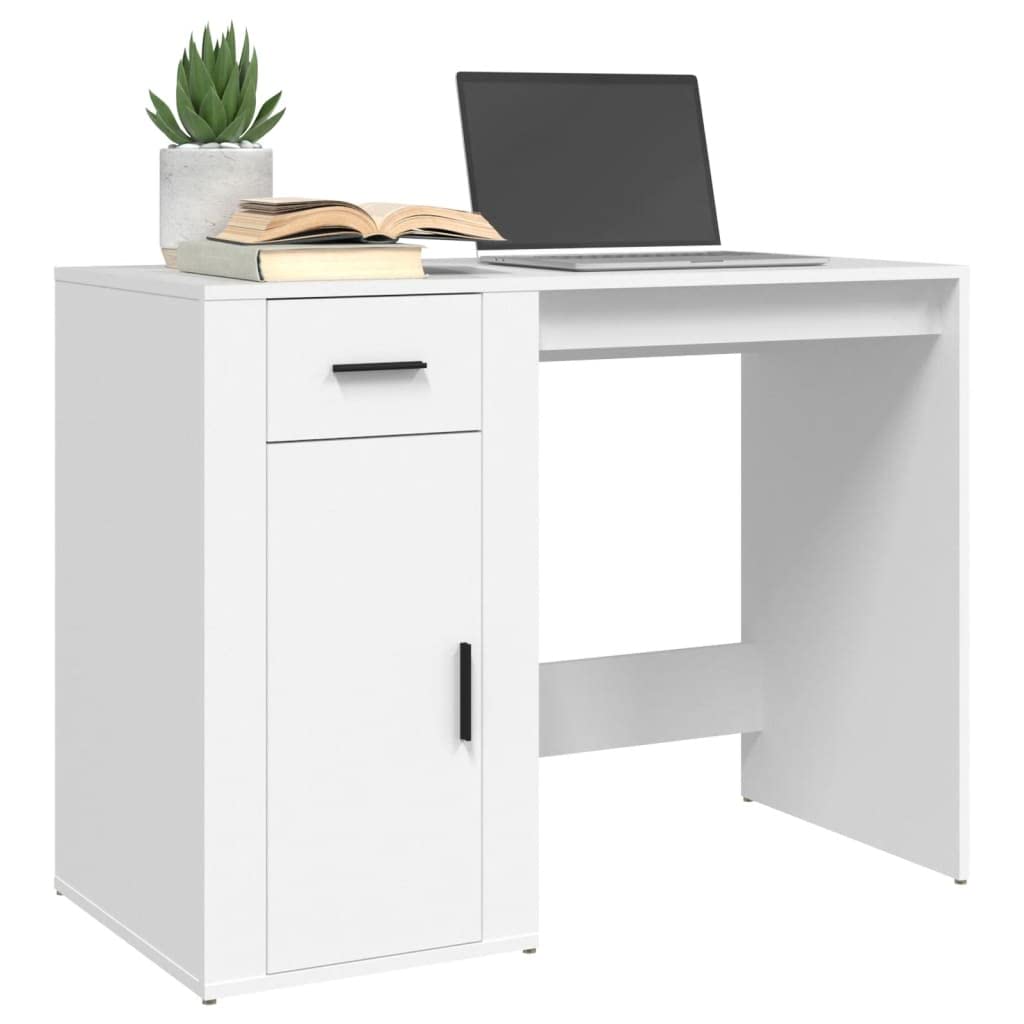 Revera White Desk 100x49x75 cm in Plywood