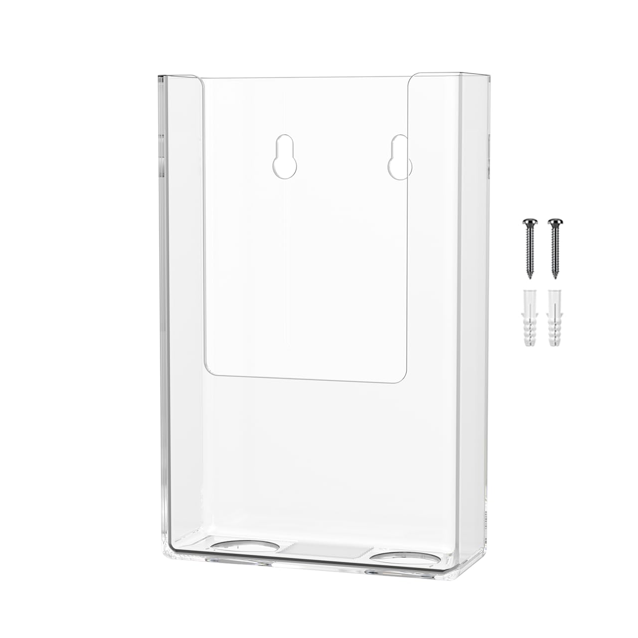 Marketing Holders 4 Pack Trifold Holder With Hardware For 4' Brochures Rack Cards Maps And Printed Literature Perfect For Wall