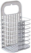 Hebezon Laundry Basket for Clothes  Wall Mounted, Foldable Laundry Bag & Laundry Basket, Portable Magic Sticker Plastic Laundry