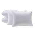 Kingnex 4 Pack Waterproof Feather Proof Pillow Protectors with Zipper on Long Side King Size Set of 4 Down Proof Striped Bed Pil