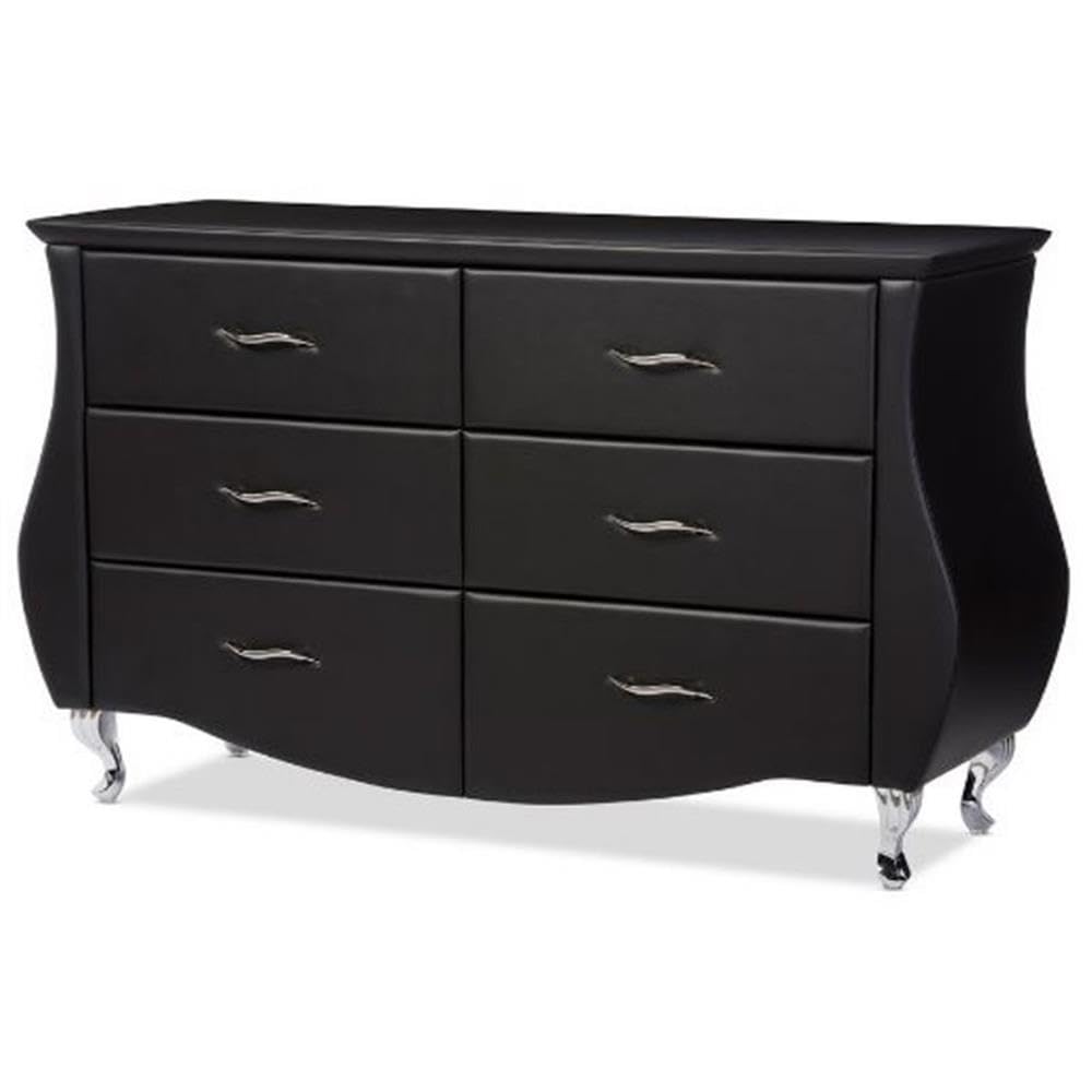 Baxton Studio BBT2039-Black-Dresser Dressers, Medium, Black