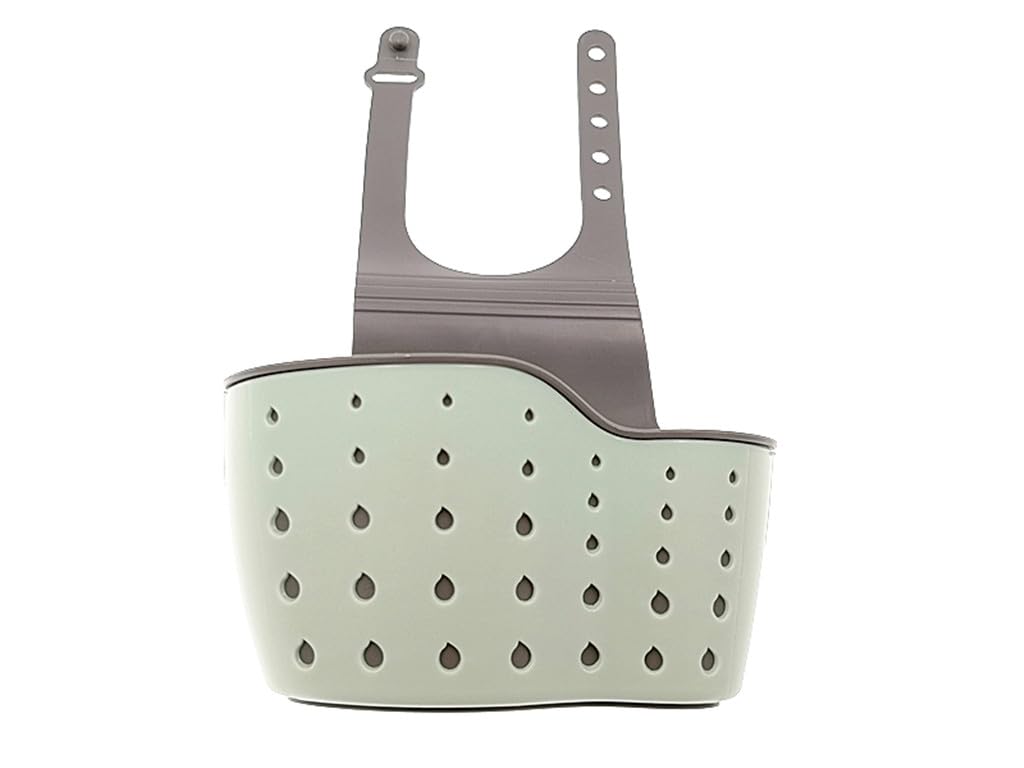 Kinteshun Kitchen Sink Caddy Sponge Holder Hang Basket for Scrubber Dish Brush Kitchen Accessories Organizer(Light Blue)