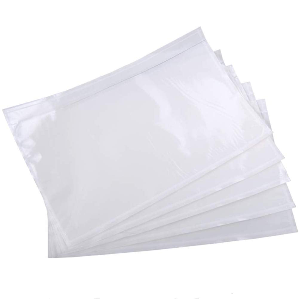 9527 Product 6' X 9' Clear Adhesive Top Loading Packing List Clear Shipping Pouches, Mailing/Shipping Label Envelopes (100 Pac
