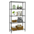 Wire Shelving Unit commercial Metal Shelf Adjustable Layer Rack Strong Steel for Restaurant garage Pantry Kitchen garage (36A14A