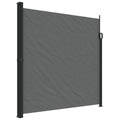 vidaXL Retractable Side Awning Sun Shade Privacy Screen Anthracite 100% Polyester - 78.7"x118.1" - Water & UV Resistant - Easy Installation for Balcony, Terrace, Patio and More