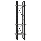 vidaXL 4-Tier Book Cabinet Concrete Gray 15.7"x11.8"x55.1" Chipboard