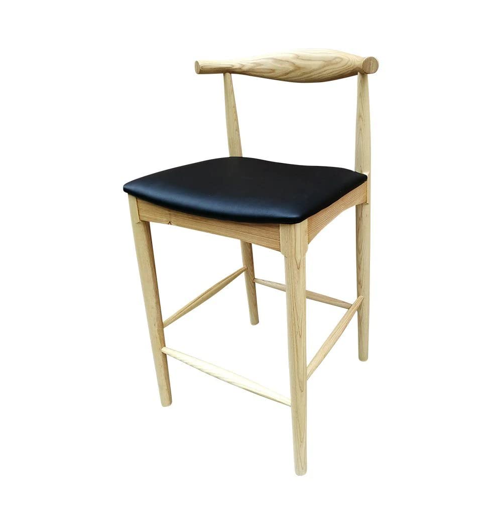 GFURN Judit Counter Stool, Ash & Black Seat