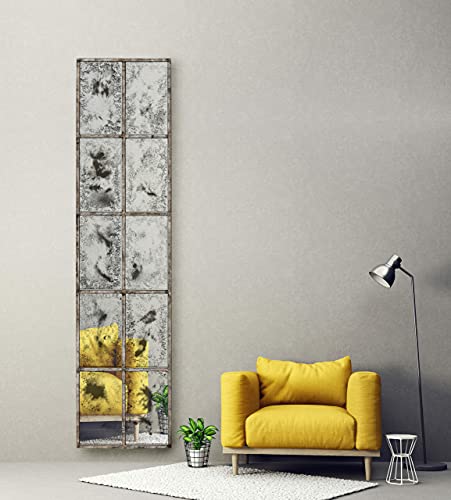 Eglomise Silver Large Wall Art Decor Panels 23.5 X 98