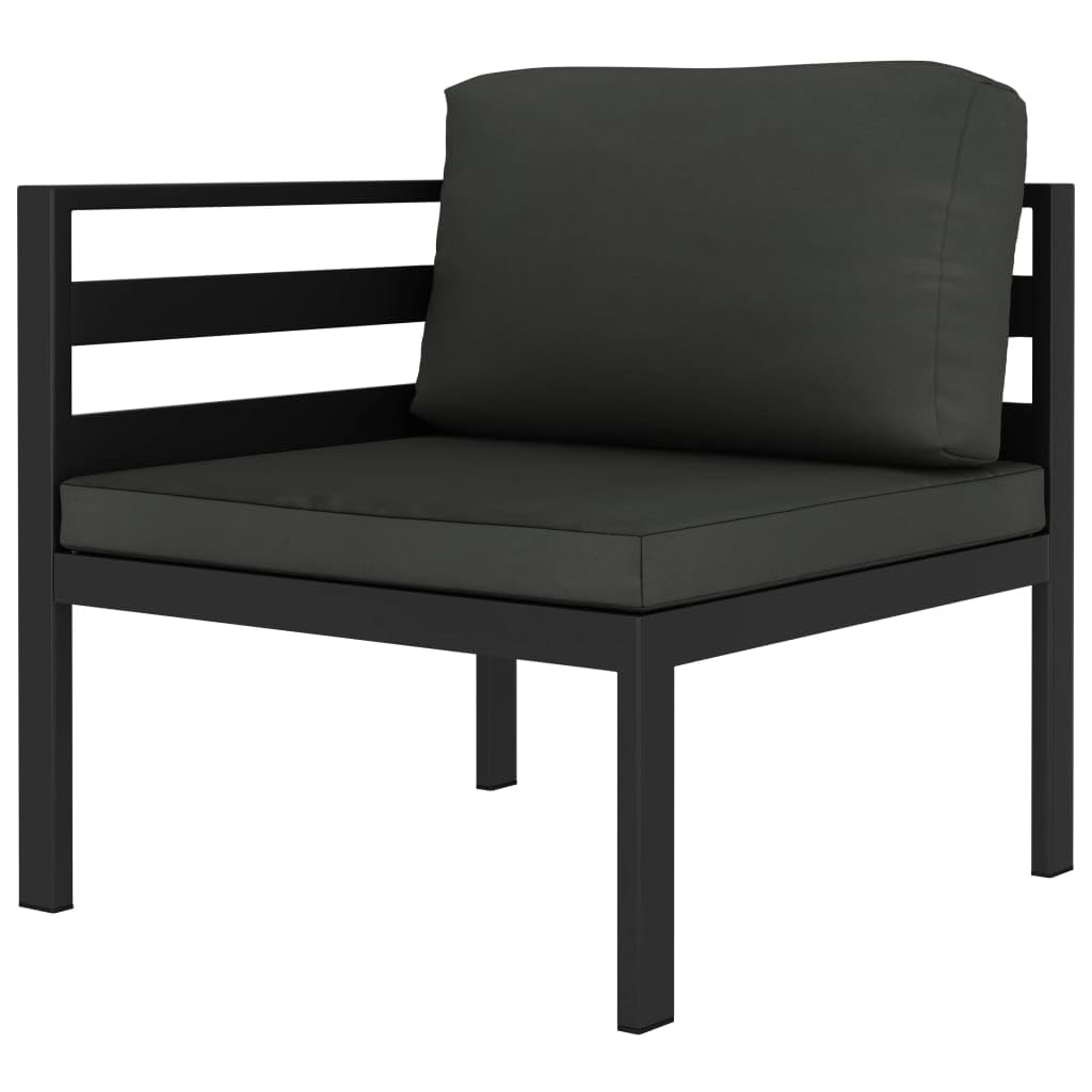 vidaXL 7-Piece Modular Patio Lounge Set - Aluminum Anthracite with Comfort Cushions and Durable Design - Chic Outdoor Furniture