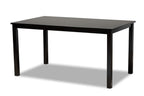 Baxton Studio Luisa Modern and Contemporary Transitional Dark Brown Finished Wood 7-Piece Dining Set