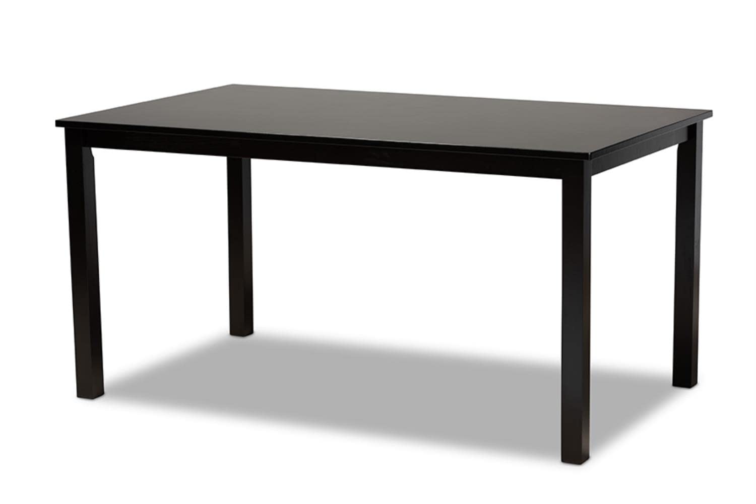 Baxton Studio Luisa Modern and Contemporary Transitional Dark Brown Finished Wood 7-Piece Dining Set
