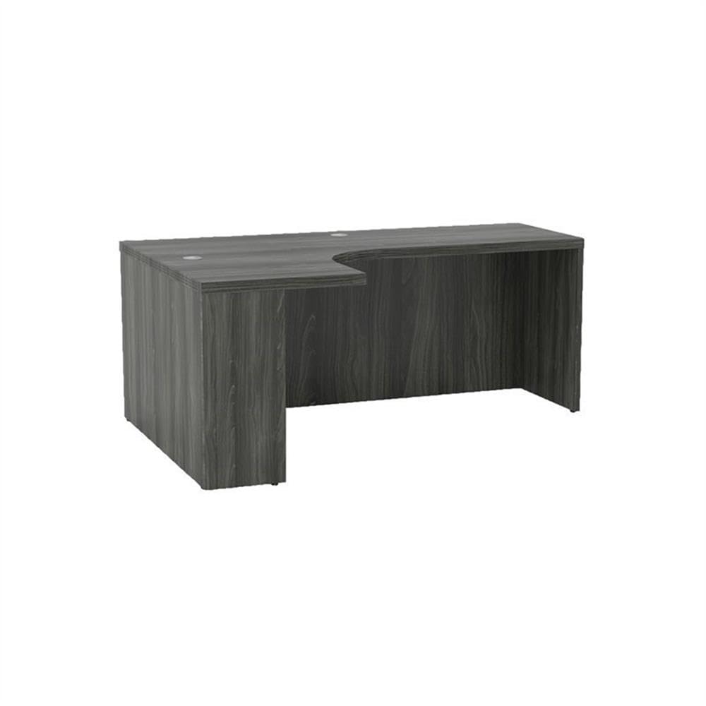 Mayline AEC72LLGS Aberdeen 72"W Left Extended Corner Table, Gray Steel Tf