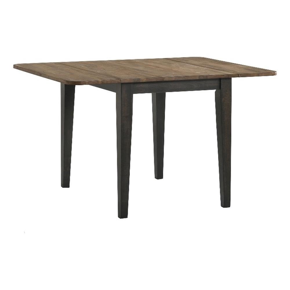Intercon Harper 30" Tall Drop Leaf Table with 4 Legs, Brushed Brown & Pecan Furniture