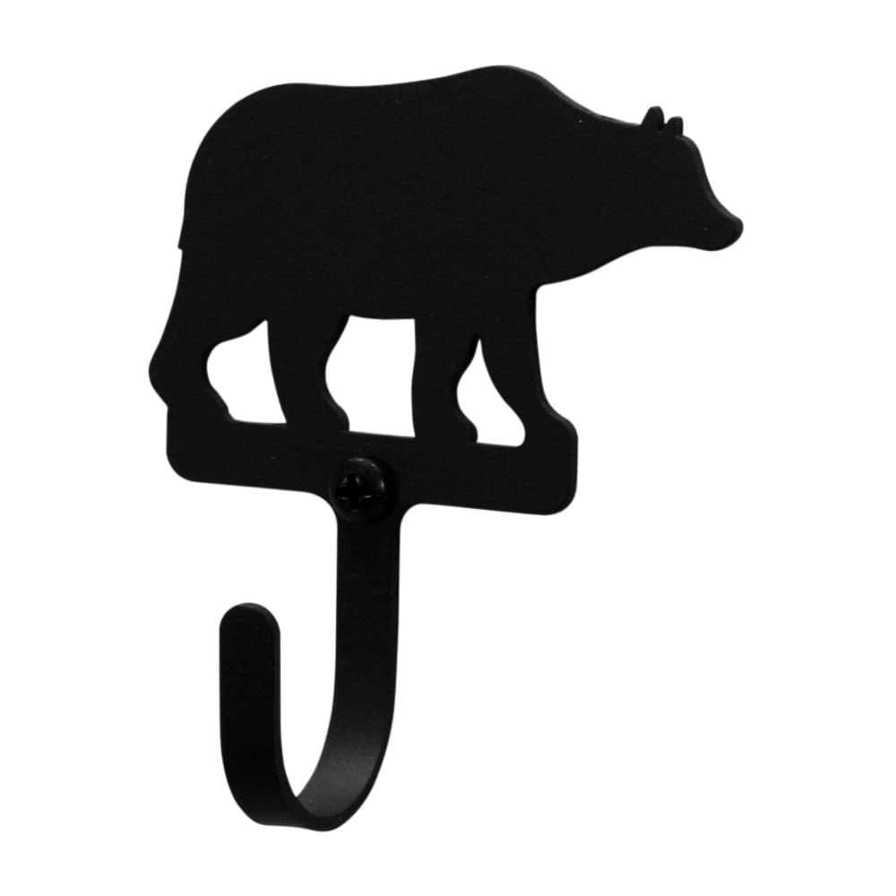 Village Wrought Iron Bear Wall Hook Decorative Small