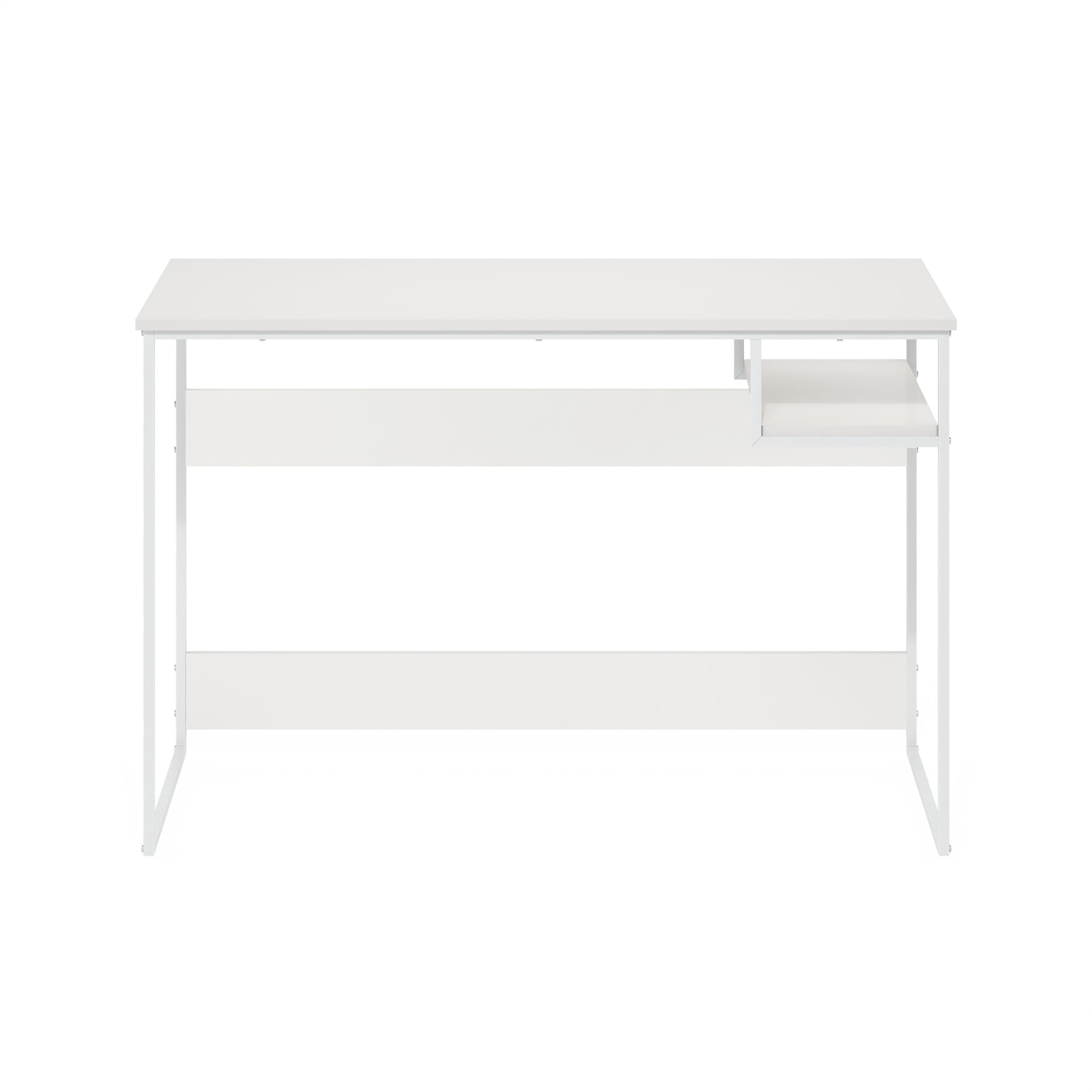 Furinno Moretti Modern Lifestyle Study Desk, 45, Solid White/White