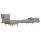 vidaXL Sofa Bed, L-Shaped Sofa Couch, Folding Sleeper Couch Bed, Sectional Recliner Couch for Living Room, Modern Style, Light Gray Fabric