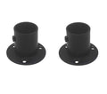 NELXULAS Classic Black Stainless Steel Closet Rod Flange Holder for Pipe (1-1/4)