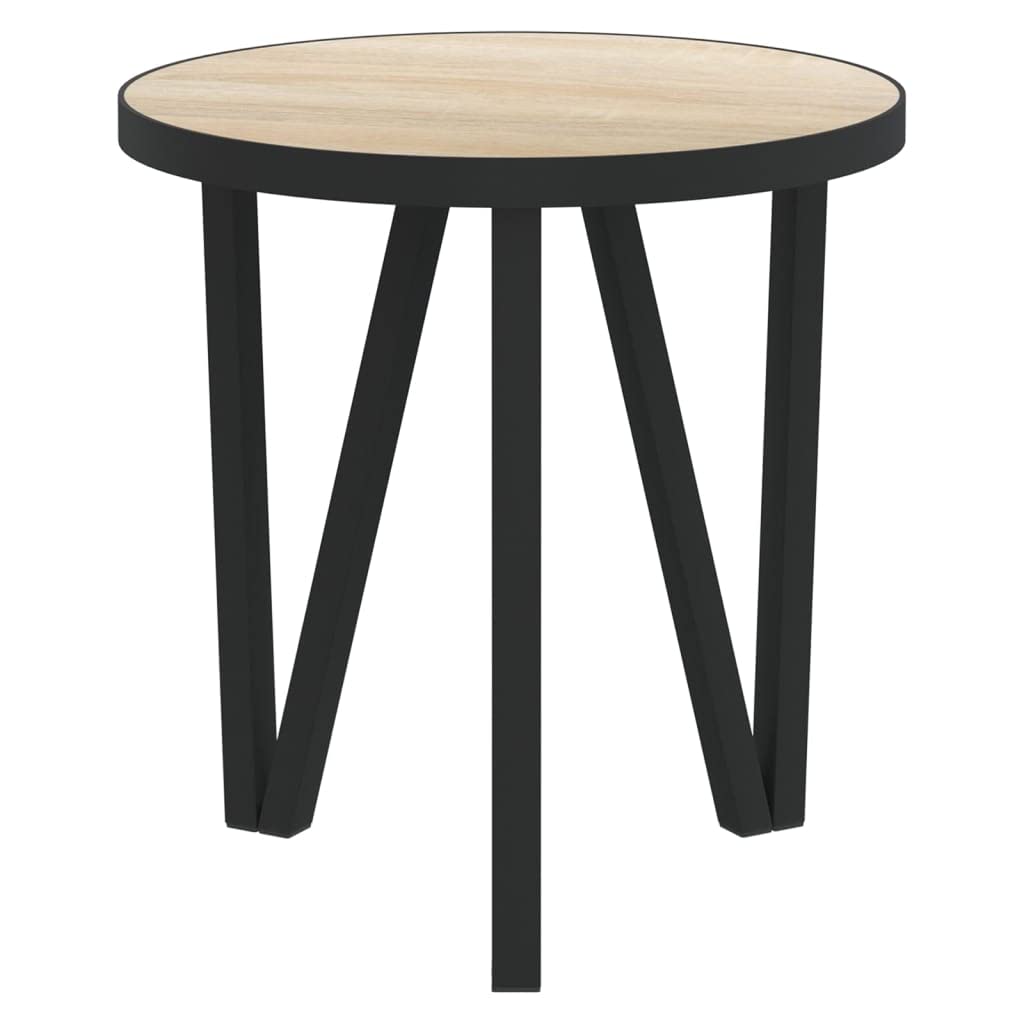 vidaXL Sonoma Oak Tea Table with Industrial-Style Design – Multifunctional MDF Table for Coffee, End Table, and Side Table Use