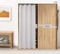 Pi Blackout Closet Curtains,Grommet Pricacy Dustprood Closet Door Curtain,Divider Curtain For Bedroom Room/Storage/Interior Room(Grey White, W42Xl80)