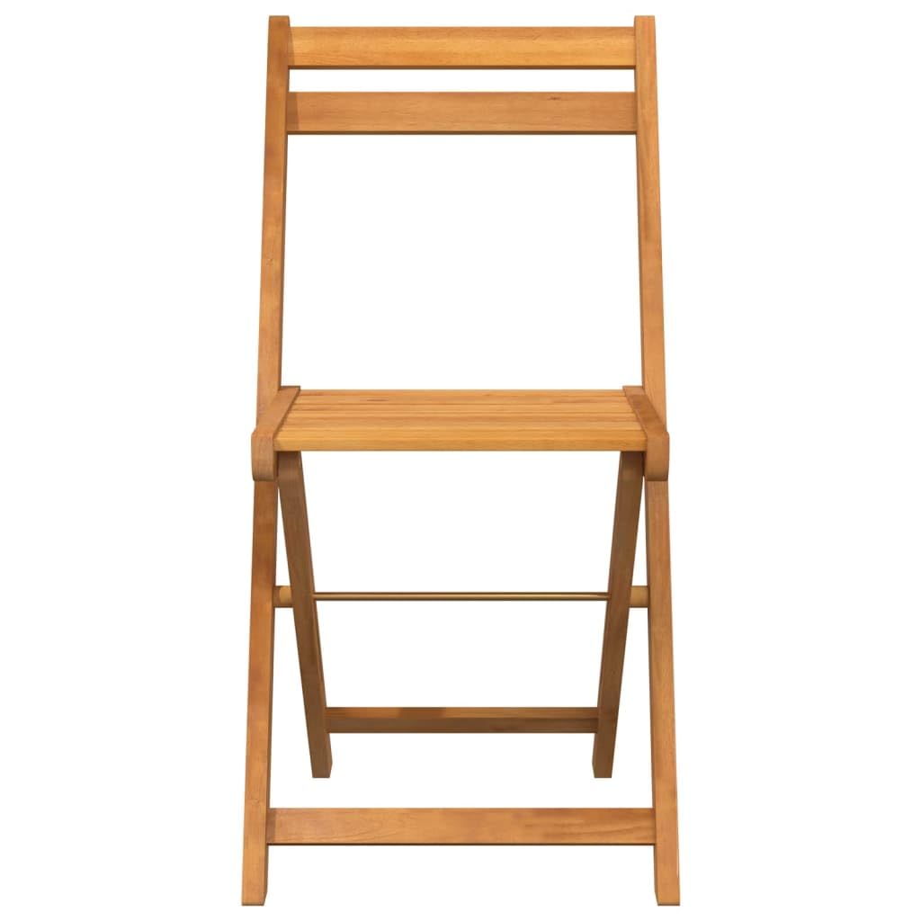 vidaXL 6-Pc Set Solid Acacia Wood Folding Bistro Chairs