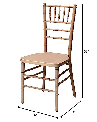 Commercial Seating Products European Natural Wood Dining Chairs, 2-Pack