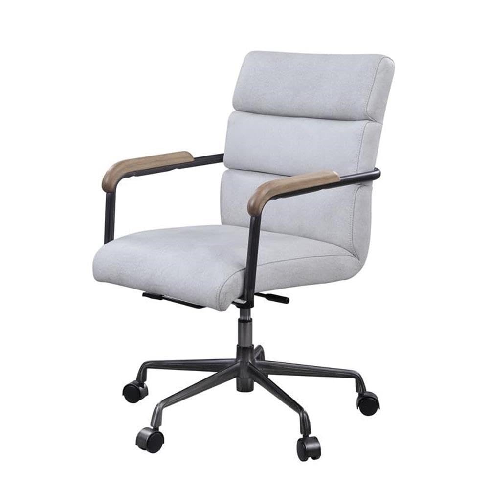 Acme Halcyon Leather Adjustable Height Swivel Office Chair