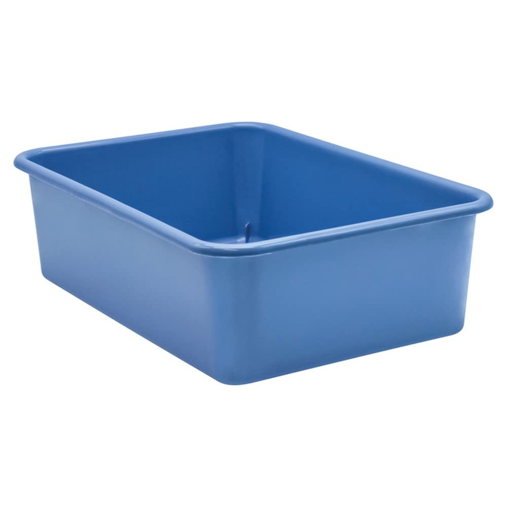 Teacher Created Resources Slate Blue Large Plastic Storage Bin
