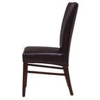New Pacific Direct Milton Bonded Leather Chair,Brown Legs,Coffeen Bean,Set Of 2