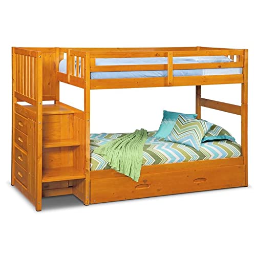 American Furniture Classics 2117TTTRU-22 bunk Bed, Warm Honey